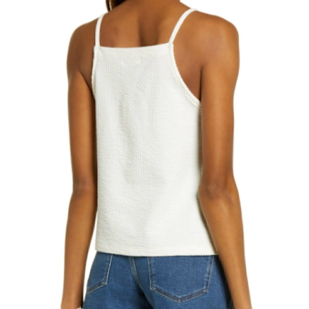 MADEWELL Seersucker Apron Tank Off White Size XL - Picture 2 of 3